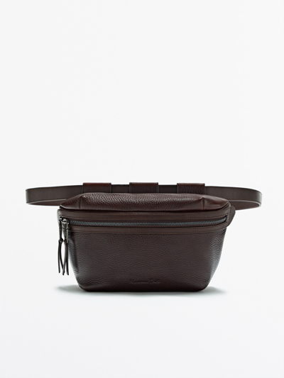Massimo Dutti Multiway Leather Belt Bag In Brown | ModeSens
