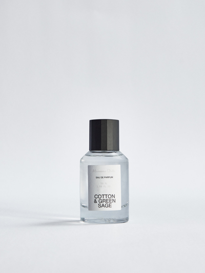 Shop Massimo Dutti (50 Ml) Cotton & Green Sage Eau De Parfum In Pale Green