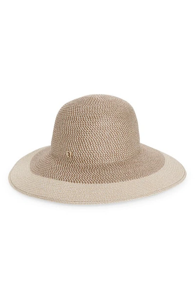 Shop Eric Javits Francoise Squishee® Two-tone Straw Sun Hat In Latte Mix