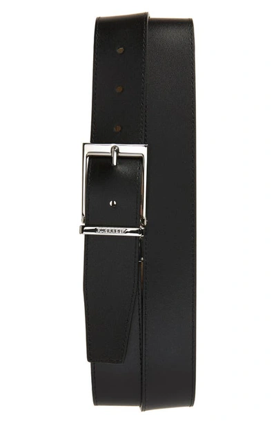 Shop Burberry Vintage Check Reversible Belt In Archive Beige/ Black