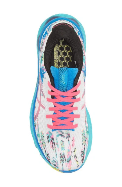 Shop Asics Gel-nimbus 24 Color Injection Running Shoe In White/ Pink Glo