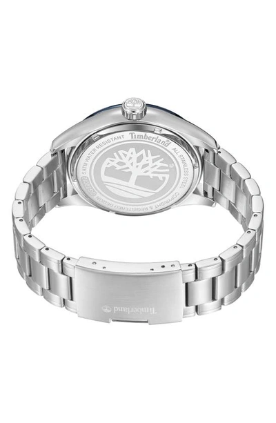 Shop Timberland Calverton Bracelet Watch, 46mm In Silver