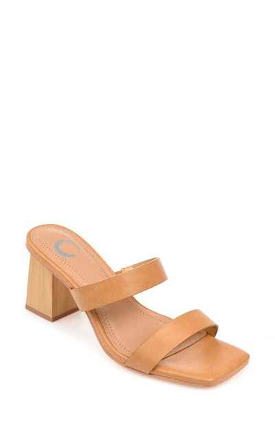 Journee Collection Tru Comfort Foam Nolla Heeled Sandal In Cognac