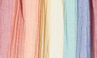 Shop Marine Layer Corrine Rainbow Stripe Tiered Maxi Skirt In Bold Rainbow Stripe