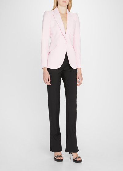 Shop Alexander Mcqueen Classic Single-breasted Suiting Blazer In Ice Pink