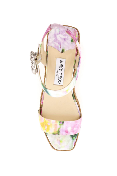 Shop Jimmy Choo Mirabelle 70 Wedges In Mixed Colours
