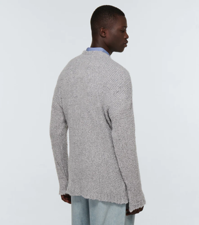 Shop Our Legacy Popover Sweater In Grey Boucle