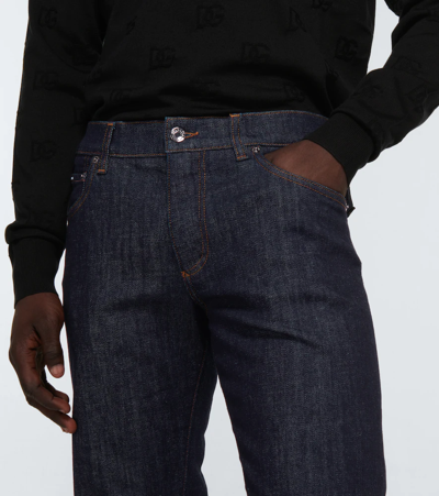 Shop Dolce & Gabbana Slim-fit Jeans In Combined Colour