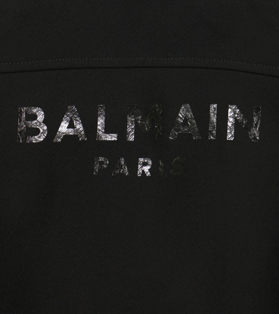 Shop Balmain Wool-blend Jacket In 930or-nero/oro
