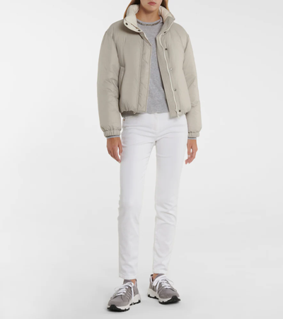 Brunello Cucinelli Mid-rise Slim Jeans In Bianco