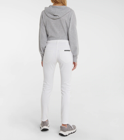 Brunello Cucinelli Mid-rise Slim Jeans In Bianco