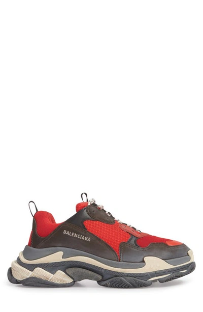 Shop Balenciaga Triple S Retro Sneaker In Rouge/ Black