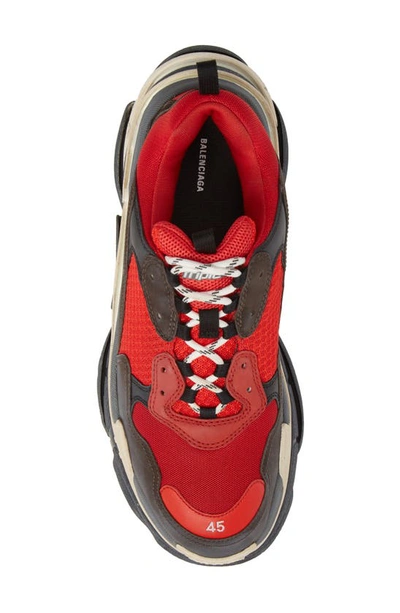 Shop Balenciaga Triple S Retro Sneaker In Rouge/ Black