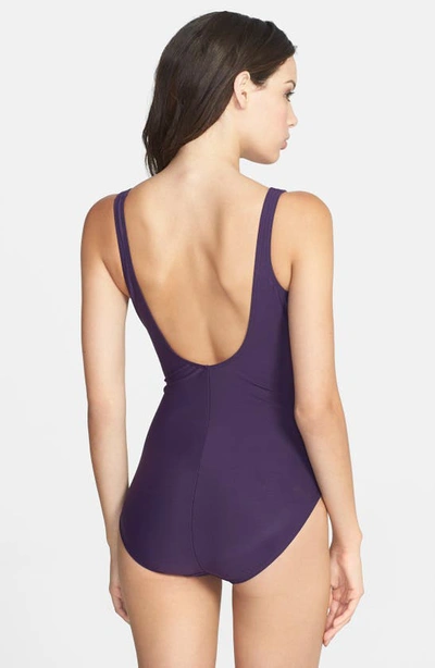 Shop Miraclesuit 'oceanus' One-piece Swimsuit In Blackberry