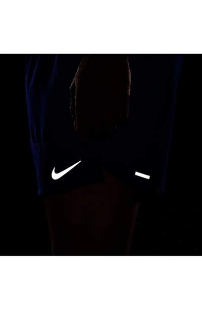 Shop Nike Dri-fit Stride 5-inch Running Shorts In Royal/ Black/ Silver