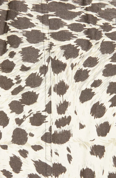 Shop Sea Leopard Print Midi Skirt In Natural