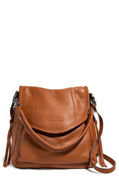 Shop Aimee Kestenberg All For Love Convertible Leather Shoulder Bag In Chestnut W/ Gunmetal