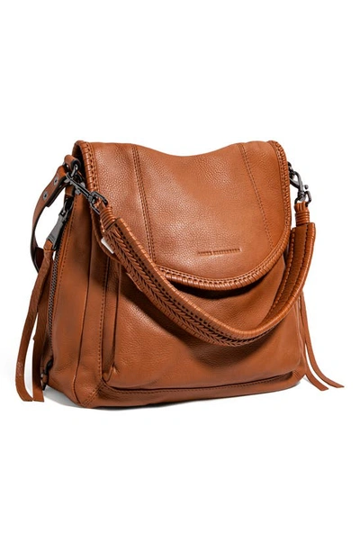 Shop Aimee Kestenberg All For Love Convertible Leather Shoulder Bag In Chestnut W/ Gunmetal