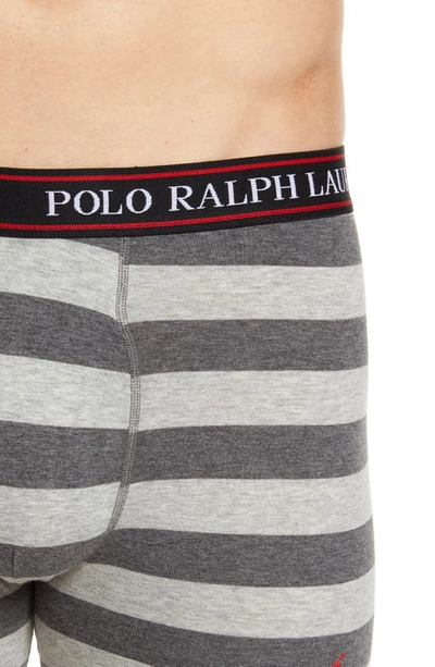 Shop Polo Ralph Lauren 3-pack Cotton Blend Boxer Briefs In Red/ Charcoal