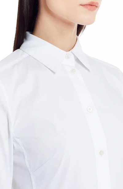 Shop Dolce & Gabbana Stretch Poplin Shirt In Optic White