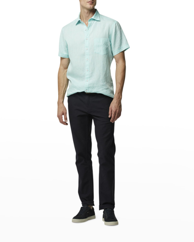 Shop Rodd & Gunn Men's Ellerslie Solid Linen Sport Shirt In Spearmint