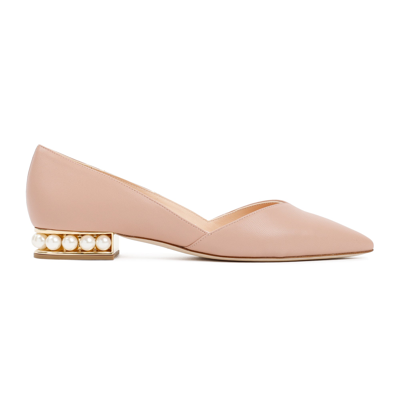 Shop Nicholas Kirkwood Casati D`orsay Ballerina Flat Shoes In Nude &amp; Neutrals