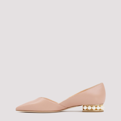 Shop Nicholas Kirkwood Casati D`orsay Ballerina Flat Shoes In Nude &amp; Neutrals