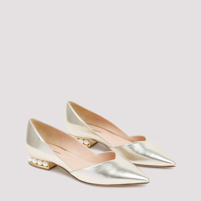 Shop Nicholas Kirkwood Casati D`orsay Ballerina Flat Shoes In Metallic
