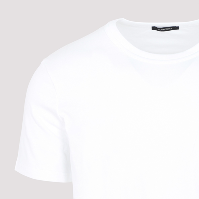Shop Tom Ford Crew Neck T-shirt Tshirt In White
