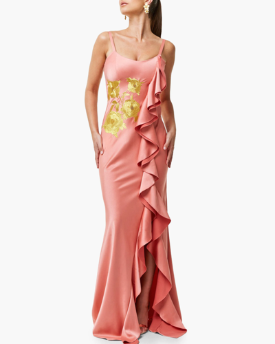 Shop Mestiza Nadia Gown In Flamenco Pink