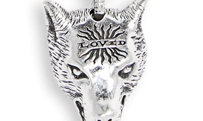 Shop Gucci Wolf Head Sterling Silver Necklace