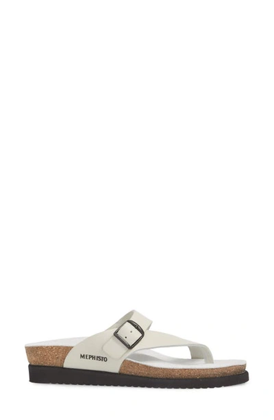 Shop Mephisto 'helen' Sandal In Soft White Waxy Leather