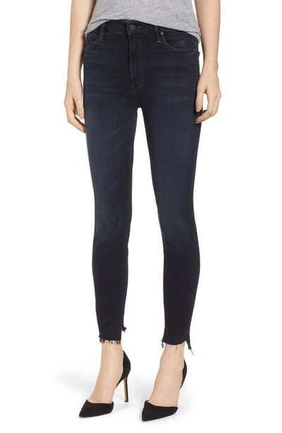 Shop Mother The Stunner High Waist Fray Ankle Skinny Jeans In Last Call