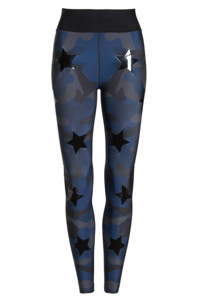 Shop Ultracor Camo Knockout Leggings In Oxford Blue Patent