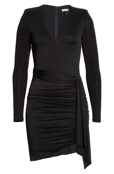 Shop Alice And Olivia Kyra Long Sleeve Minidress In Black