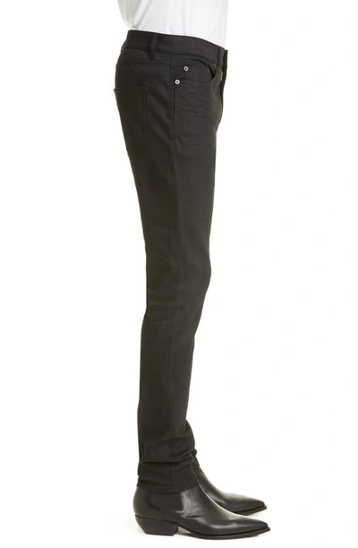 Shop Saint Laurent Ripped Black Skinny Fit Jeans
