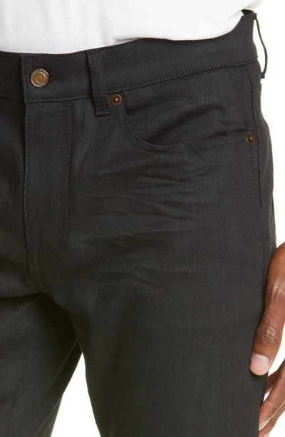 Shop Saint Laurent Ripped Black Skinny Fit Jeans