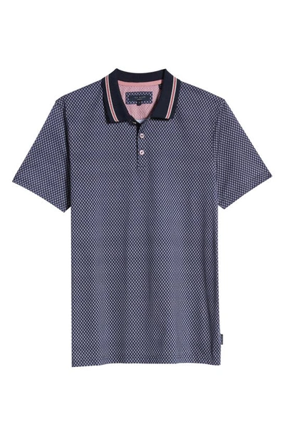 Shop Ted Baker Carpark Slim Fit Print Polo In Navy