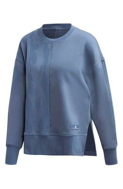 Shop Adidas By Stella Mccartney Camo Detail Vented Sweatshirt In Tech Ink