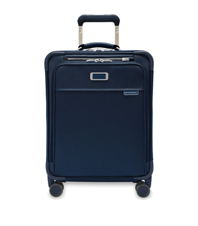 Shop Briggs & Riley Carry-on Baseline Global Spinner Suitcase (53.5cm) In Navy