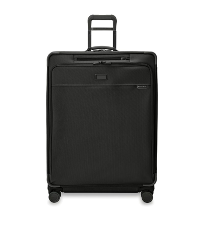 Shop Briggs & Riley Extra-large Check-in Baseline Expandable Spinner Suitcase (79cm) In Black