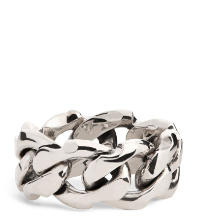 Shop Emanuele Bicocchi Sterling Silver Large Chain Ring