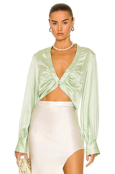 Shop Auteur Silk Harri Top In Mint