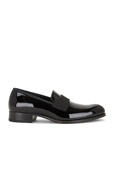 Shop Tom Ford Patent Leather Loafer In Black