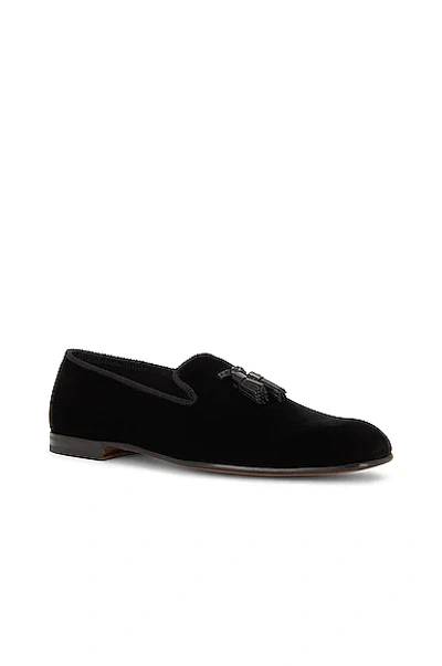 Tom Ford Nicolas Tassel-detail Velvet Loafers In Black