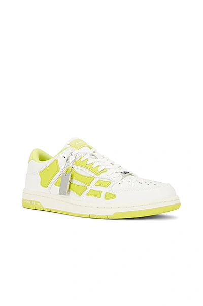 Shop Amiri Skel Low Top Sneaker In White & Lime