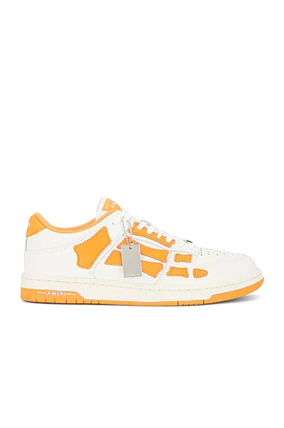 Shop Amiri Skel Low Top Sneaker In White & Orange