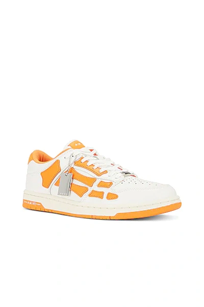Shop Amiri Skel Low Top Sneaker In White & Orange