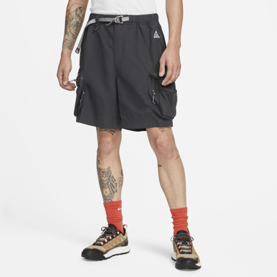 Shop Nike Men's  Acg "snowgrass" Cargo Shorts In Grey