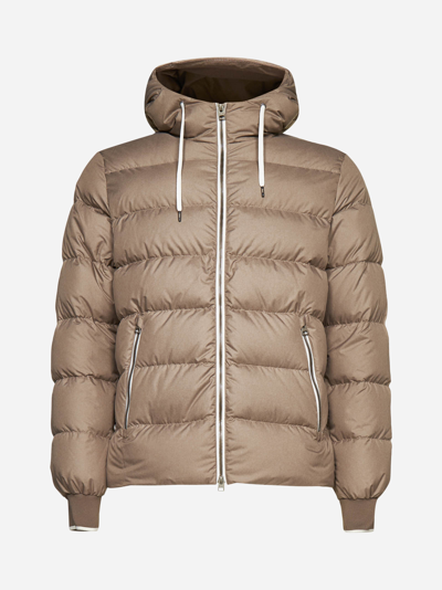 Shop Herno Town Hooded Quilted Nylon Down Jacket